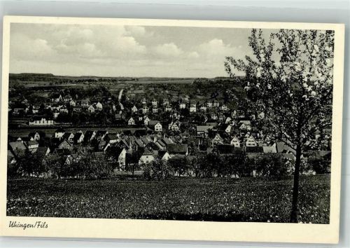 73066 W7336 Uhingen 1954 Foto AK Notopfermarek Berlin