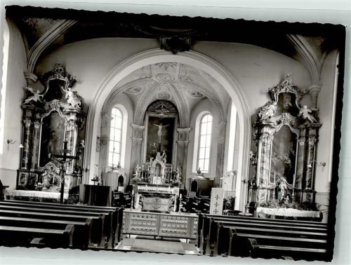 Hüfingen Kirche Ort handschriftlich Foto Original aus Archiv eines Ansichtskartenverlages