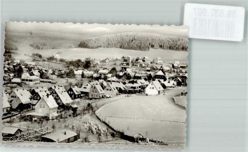 Erndtebrück Winter Vogelschau Ort handschriftlich Foto Original aus Archiv eines Ansichtskartenverlages