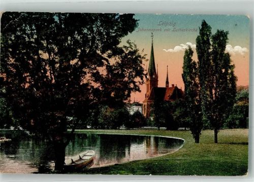 04571 O7209 Rötha 1921 - Johannapark mit Lutherkirche Verlag Trinks & Co.
