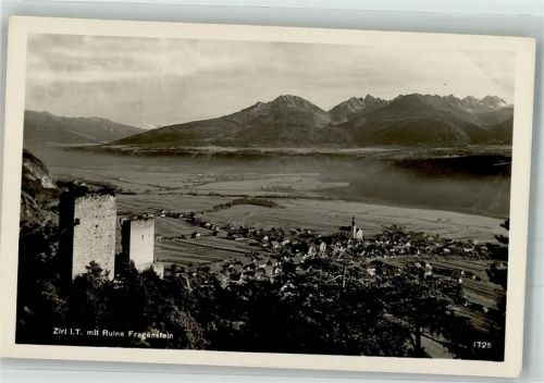 6170 Zirl Foto AK Burg Ruine Fragenstein