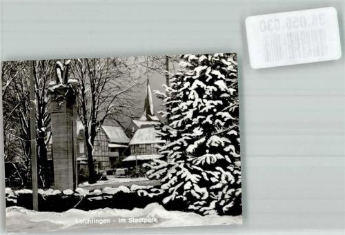 Leichlingen Winter Stadtpark Foto Original aus Archiv eines Ansichtskartenverlages