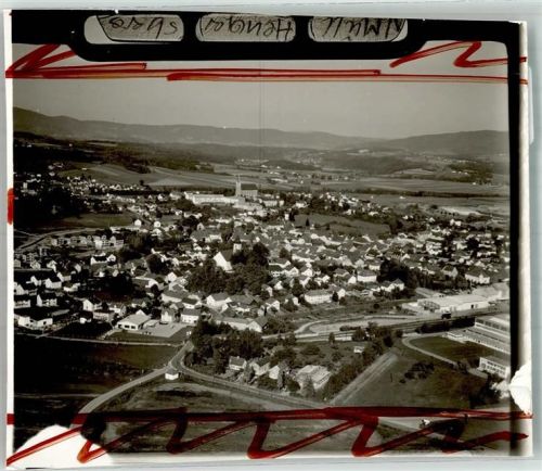 Hengersberg Fliegeraufnahme Foto Original aus Archiv eines Ansichtskartenverlages
