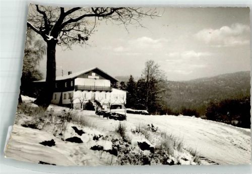 Waldmünchen Waldcafe im Winter Foto Original aus Archiv eines Ansichtskartenverlages Ort handschriftlich