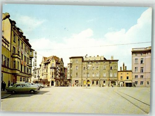 Grünberg 1973 Plac Boleslawa Bieruta Geschäft Auto