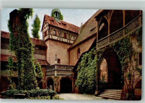 Nürnberg Hildenbrand Hans um 1910 - 25 Burghof m. Kunigunden Linde F.Ph.G. 3303