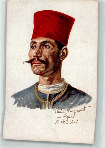 Turko Sergeant aus Algerien Feldpost 104 Militär Algerien 1918 Gebrauchsspuren