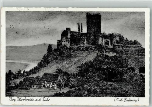 Blankenstein Burg nach Radierung