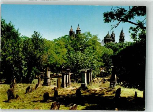 Worms Ältester Judenfriedhof Europas m. Blick z. Dom