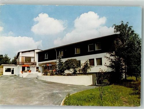 54552 W5569 Schalkenmehren 1989 Foto AK Pension Garni Kraterblick