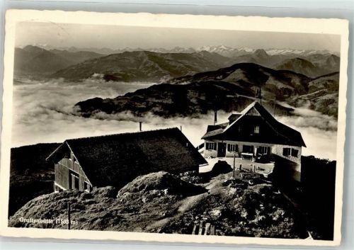 Gruttenhütte 1939 Berghütte über den Wolken mit dem Großvenediger Hüttenstempel