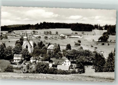 Hammelbach Panorama des Ortes mit Pfarrkirche Hl. Familie Fotograf Bucher