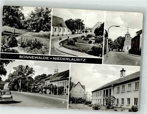 Sonnewalde Niederlausitz Schlosspark Marktplatz Auto Trabant
