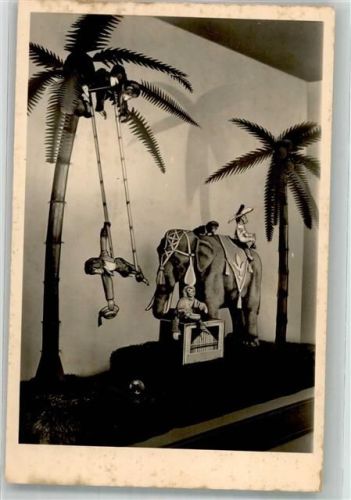 O6400 Sonneberg , Thür Orgelspielender Elefant Gr. Schaugruppe v. Hermann Dorst Drehorgel
