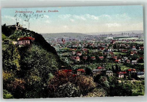 01445 O8122 Radebeul 1913 Foto AK Gasthaus Friedensburg