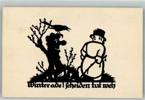 Winter ade scheiden tut weh Schneemann