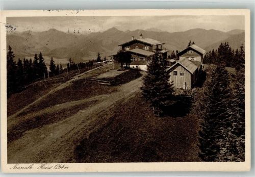 Neureuthaus 1932 Hüttenstempel Bahnpost Lenggries - München Zug 1280