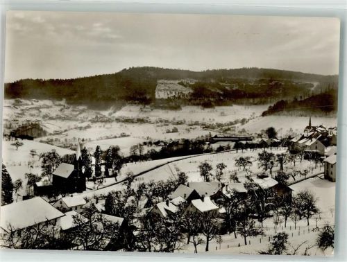 69259 W6916 Wilhelmsfeld Winter Panorama des Ortes mit Ev. Kirche