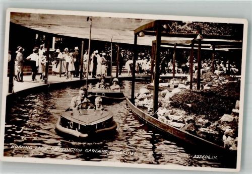 Lowestoft Boating Lake Kensinton Gardens Jahrmarkt Foto AK