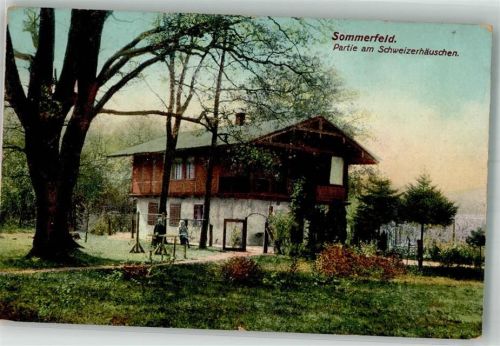 Sommerfeld 1911 Schweizerhaus Bahnpost Berlin-Breslau Zug 10