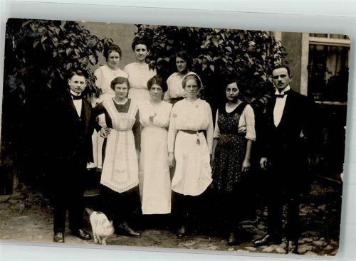 Personal Katze 1918 Dienstmädchen Privatfoto AK