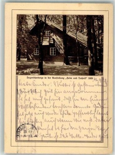 München 1928 Jugendherberge im Wittelsbacher Park Heim und Technik Ort lt. Recherche