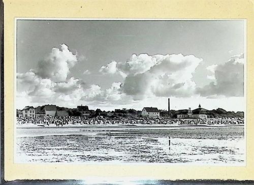 Duhnen Foto montiert auf Karton Strand bei Ebbe Fotograf Otto Schulze