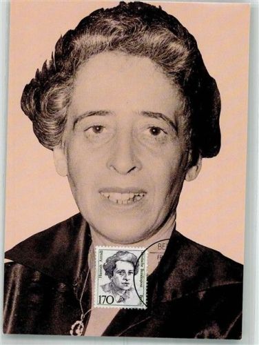 Berlin, unsortiert 1988 Portrait von Hannah Arendt Maximumukarte Ort lt. Sonderstempel Erstausgabe