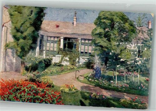 1925 sign. Kleh Blumenhof Rotophot Ungarische Kunst Nr. 876