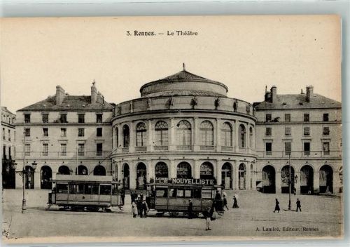 35000 Rennes Foto AK Theater Straßenbahn