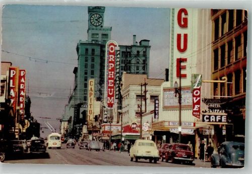 Vancouver Omnibus Auto Werbung Granville Street Luftpost