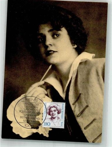 Berlin, unsortiert 1989 Portrait der Opernsängerin Lotte Lehmann Maximumukarte Ort lt. Sonderstempel Erstausgabe