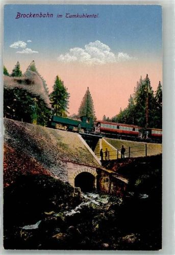 Wernigerode Brockenbahn im Tumkuhlental Dampflokomotive Verlag Lederbogen 206