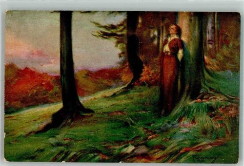 Abend Künstlerkarte d. Volkskunstverlages Nr. 352