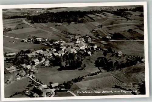 Bischofsmais 1938 Fliegeraufnahme des Ortes mit Pfarrkirche St. Jakobus