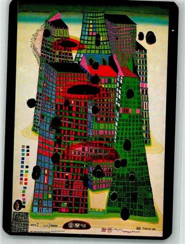 Good Morning City Bleeding Town Wiechmann-Verlag Nr. 8357 Hundertwasser Künstlerkarte