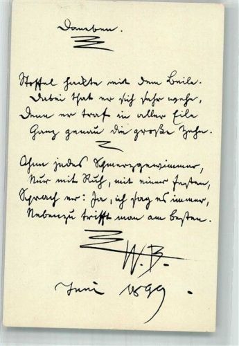 W3370 Mechtshausen Handschriftlich verfasstes Gedicht Zu guter Letzt Busch Wilhelm