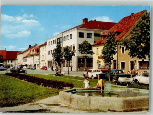 Tirschenreuth Marktplatz mit Brunnen Mercedes Verlag Löwenhag