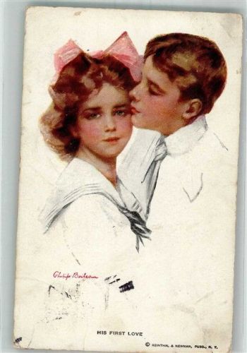 sign. Boileau Philip Erste Liebe Reinthal u. Newman 1915 Gebrauchsspuren