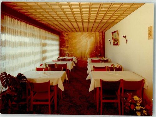 Fussingen Pension Haus Katharina Gaststube Foto Original aus Archiv eines Ansichtskartenverlags Ort handschriftlich