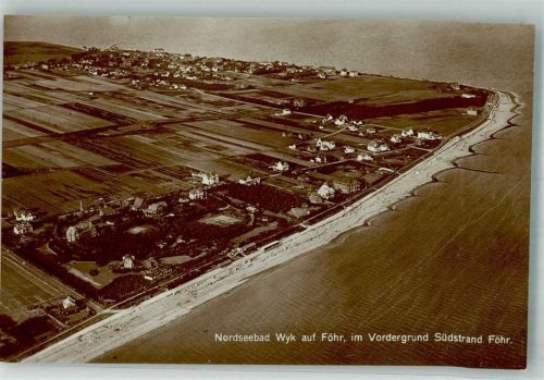 Wyk 1925 Fliegeraufnahme vom Südstrand