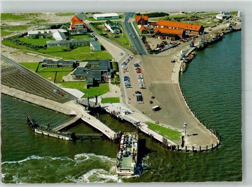 Norderney Fliegeraufnahme vom Hafen mit Fähranleger