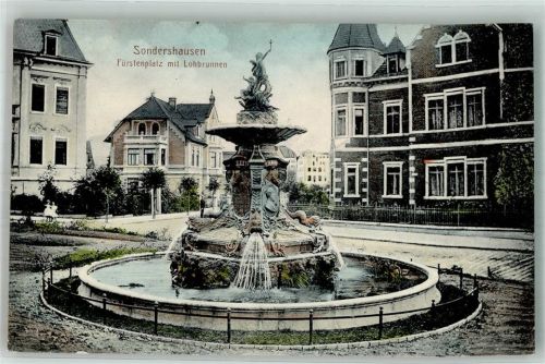 Sondershausen 1912 Fürstenplatz m. Lohbrunnen