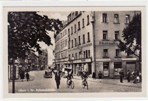 Löbau Löbau mit Bahnhofstraße ungelaufen Gute Erhaltung.