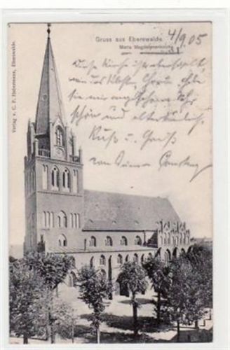 Eberswalde Gruß aus Eberswalde. Abgebildet ist die Maria-Magdalenenkirche. Postalisch befördert mit Marke 1905. Gute Erhaltung. .