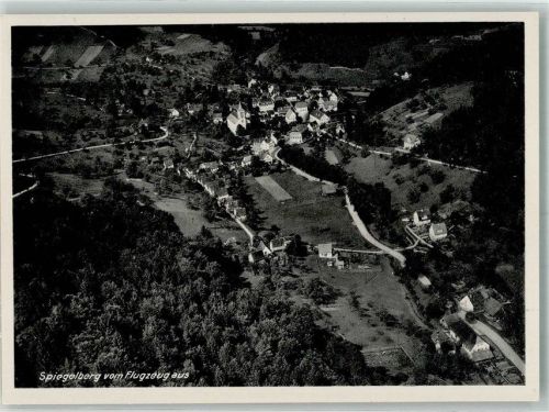 71579 W7151 Spiegelberg , Württ Foto AK Fliegeraufnahme Freigeg. d. R.L.M.