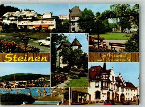Steinen Terrassenhäuser an der Waldstraße Parkanlage Schwimmbad