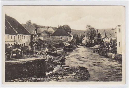Kurort Berggießhübel Unwetterkatastrophe am 8. Juli 1927 Gottleubatal - Berggießhübel. Ungelaufen. Leichte Flecken Rückseite, sonst gut erhalten.