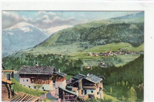 Mieders Mieders im Stubaital mit Gesamtansicht gelaufen von 1923, Marke entfernt kleiner Knick oben links und in der Mitte, leichte Eckabschürfungen, sonst gut erhalten
