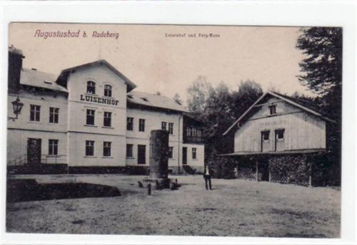 Liegau-Augustusbad Augustusbad b. Radeberg mit Luisenhof und Berghaus gelaufen von 1921. Gute Erhaltung.